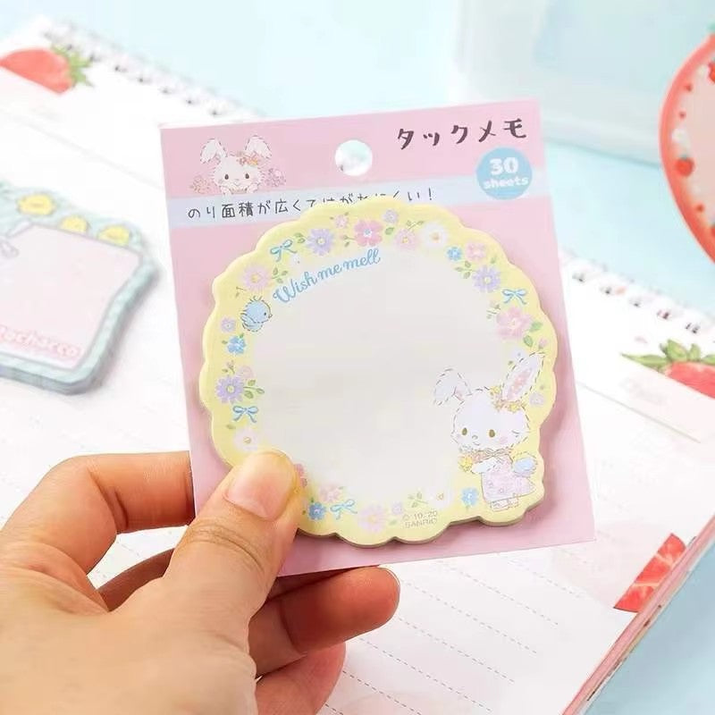 Note adesive Kuromi Melody Sanrio | Simpatico cartone animato Memo Pad Pochacco Notepad Planner Carta adesiva per studenti e ufficio