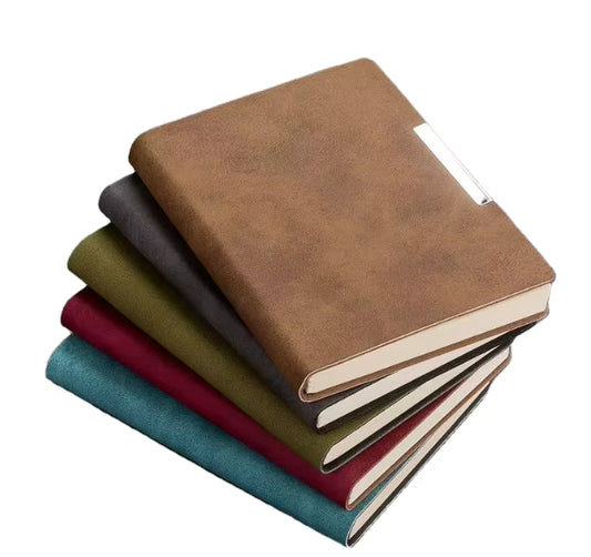 Cuaderno de bolsillo A7 Super Mini con estuche de cuero PU, diario en espiral para escuela y encuadernación de costura con hilo de regalo
