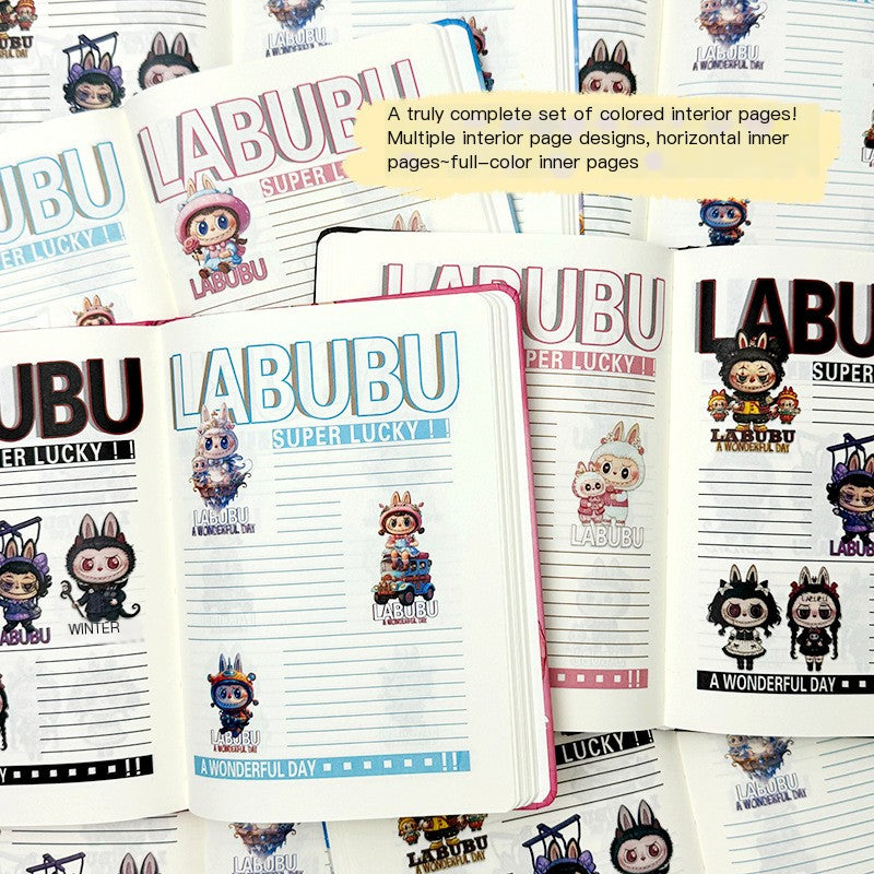 Новый ноутбук Labubu A5 | Творческий милый журнал с мультяшной подкладкой, толстый аниме-дневник для студентов, офиса и коллекционеров