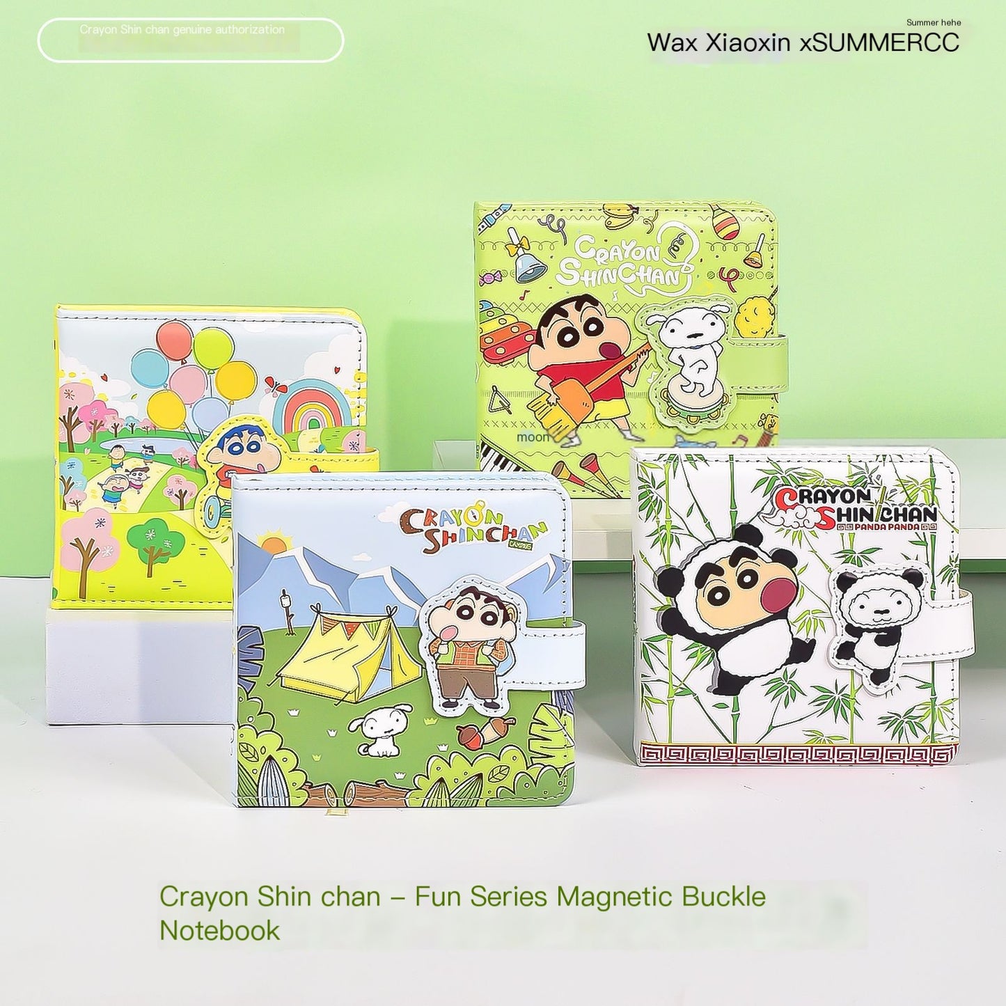 Официальный блокнот Crayon Shin-chan с магнитной отделкой из искусственной кожи – журнал с милыми мультфильмами для студентов и коллекционеров
