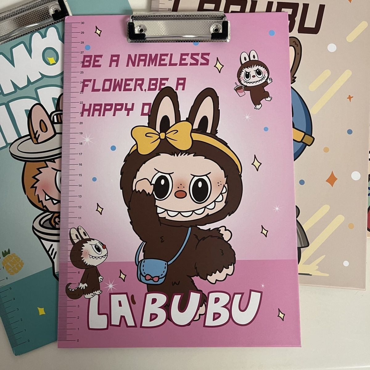 Новая файловая доска для буфера обмена Labubu A4 | Креативная милая мультяшная доска для канцелярских принадлежностей в стиле INS в стиле аниме для студентов, школы и офиса