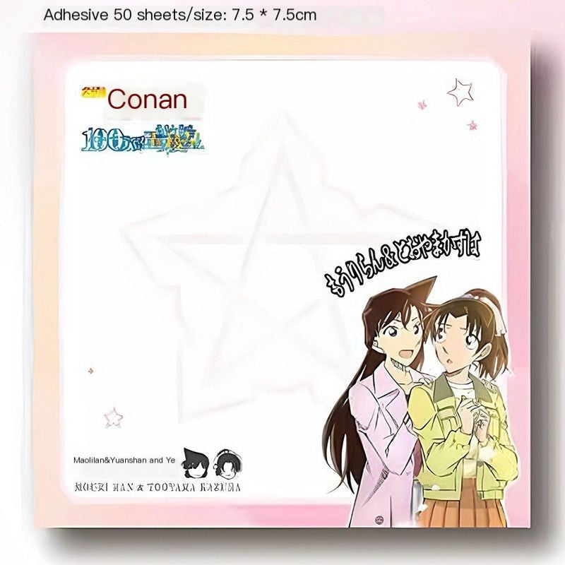 Detective Conan Anime Sticky Notes – Kaito Kid, Heiji e Ran Memo Blocks per studenti e fan