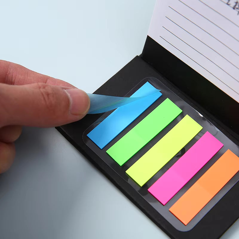 Black and White Cube Sticky Notes with Transparent Magnetic Box Custom Size Desk Memo Pad