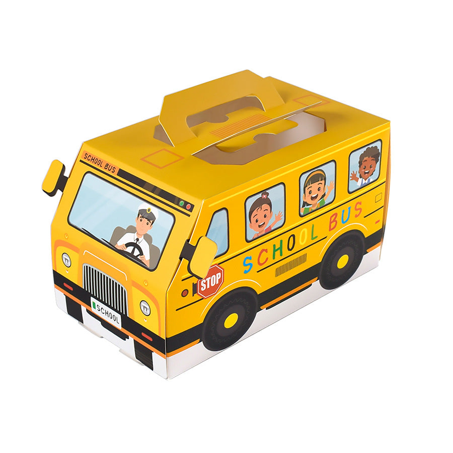 학교 파티 학교 버스 사탕 선물 상자로 돌아가기 | 아이 반환 선물을 위한 창조적인 Foldable 차 모양 종이상자