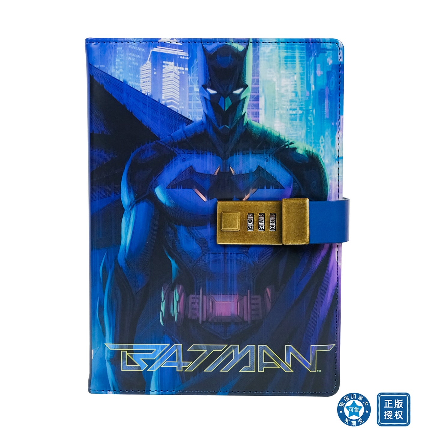 Taccuino ufficiale DC Batman con blocco password – Diario dei supereroi per studenti e fan
