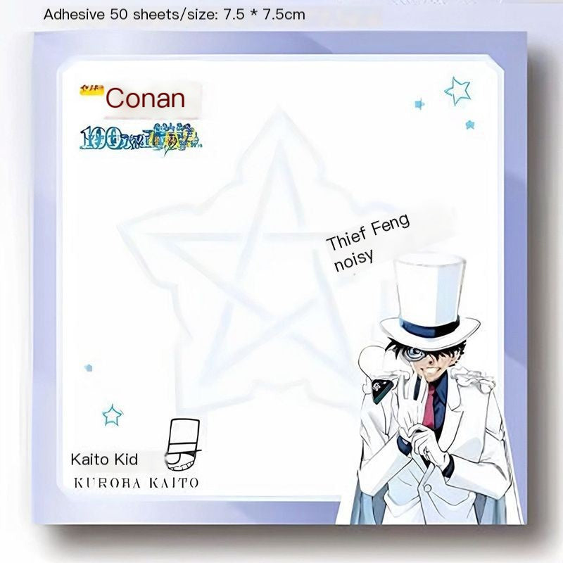 Detective Conan Anime Sticky Notes – Kaito Kid, Heiji e Ran Memo Blocks per studenti e fan