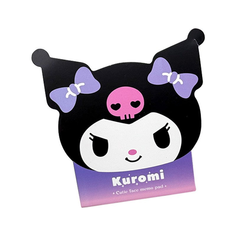 Blocco note adesivo a forma carina Sanrio – Kuromi, Hello Kitty, My Melody, Cinnamoroll, bloc-notes colorati per studenti e ufficio