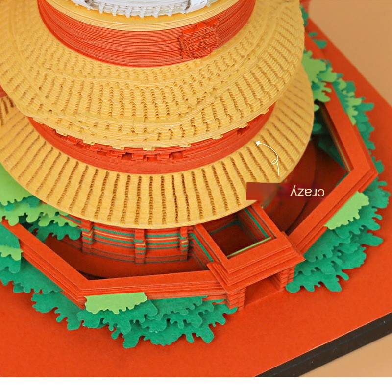 Naruto 3D Building Memo Pad with Light | Creative Paper Sculpture Sticky Notes Gift