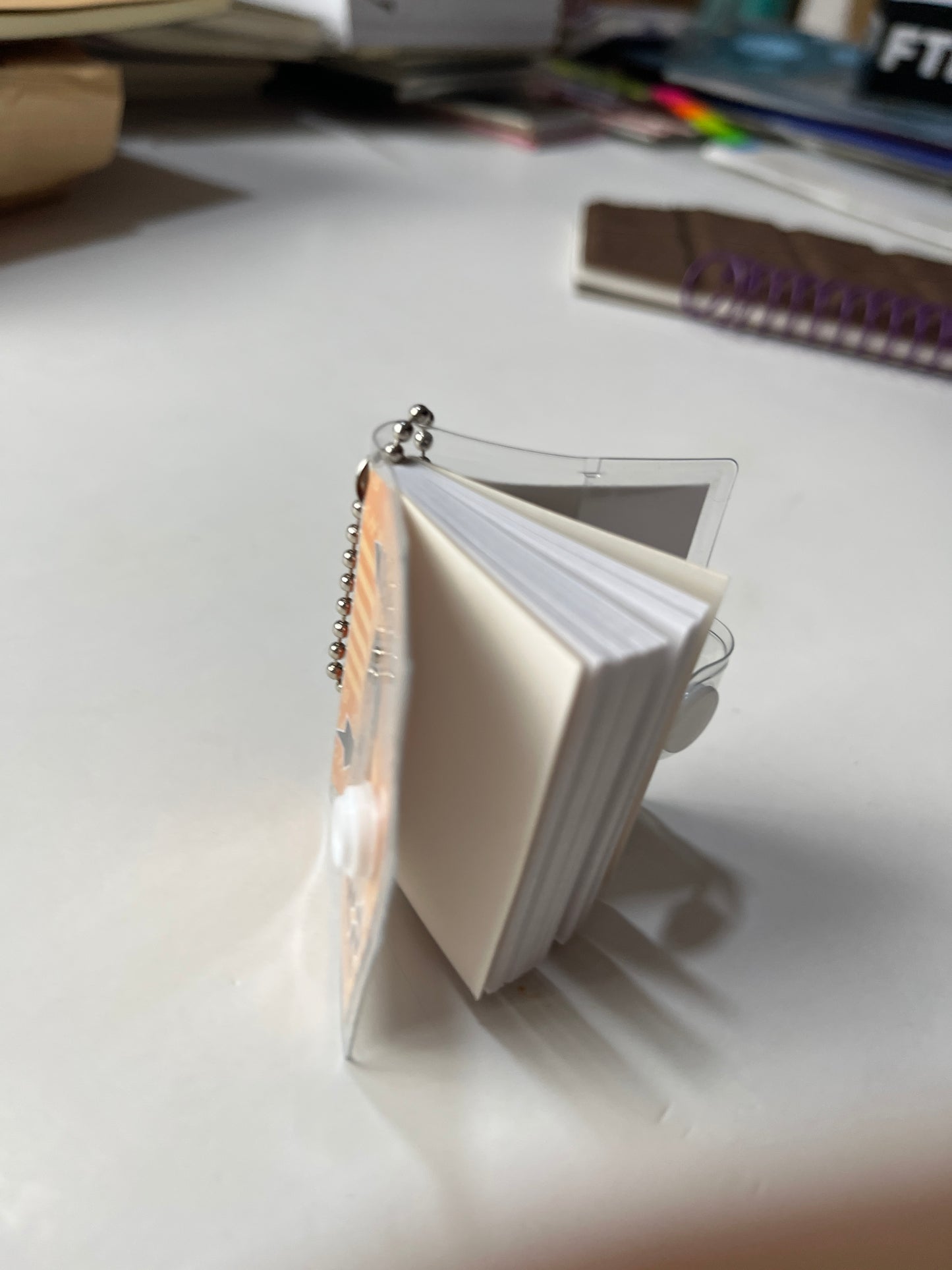 Mini Pocket Notebook Keychain 4x5cm Cute Cartoon Memo Pad Portable Notepad for Gift Collection Souvenir Fans