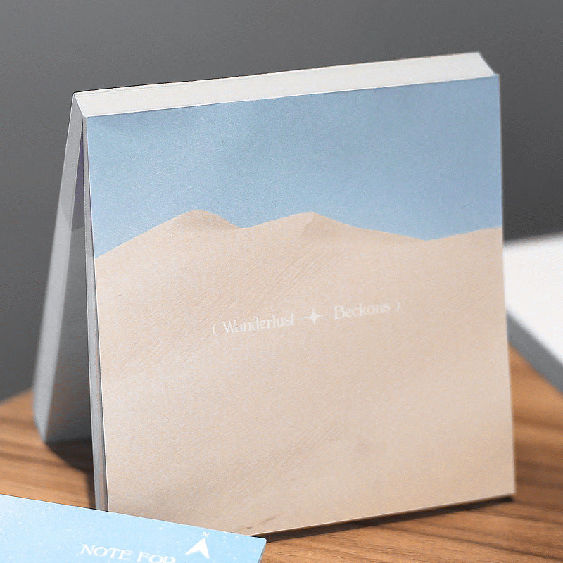 Cosmic Frequency Sticky Notes | 80x80mm 100 Sheets Aesthetic Memo Pad Set for Study and Office