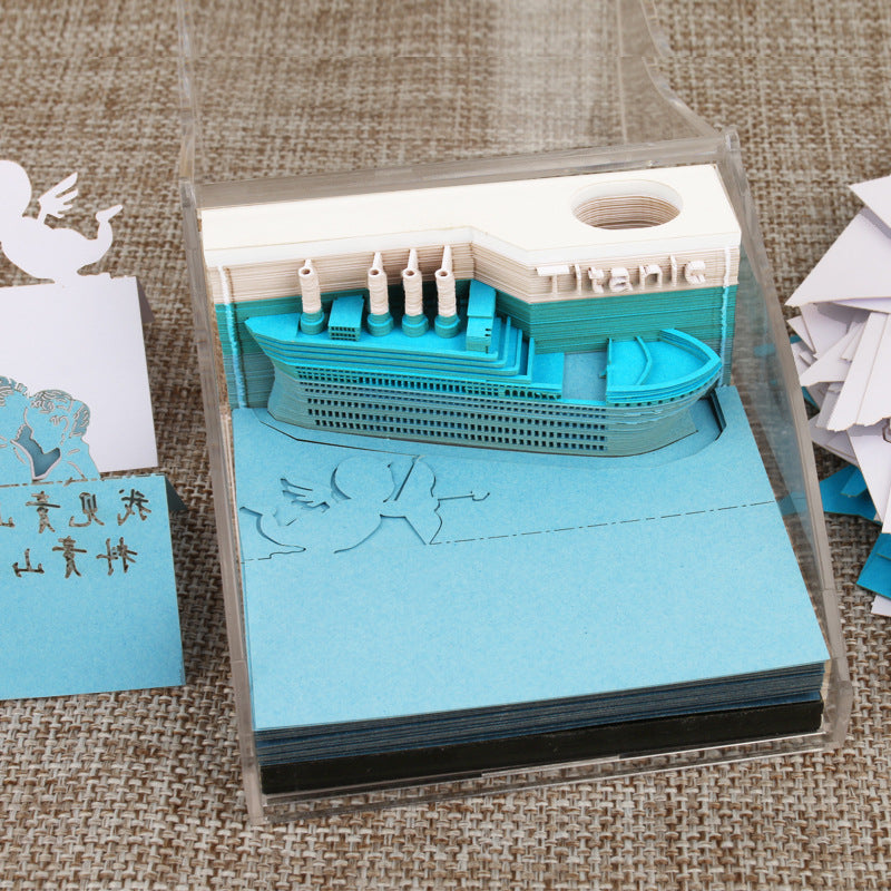 Titanic 3D Memo Pad | Creative Paper Sculpture Sticky Notes Gift & Collectible Stationery
