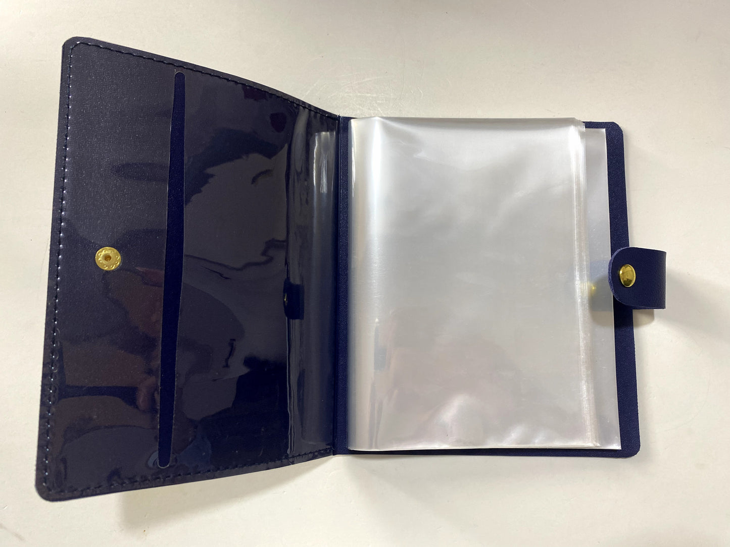 PU Leather Card Holder Book with Snap Closure | Business-Style Multi-Card Organizer for ID, Bank Cards & Hotel Use