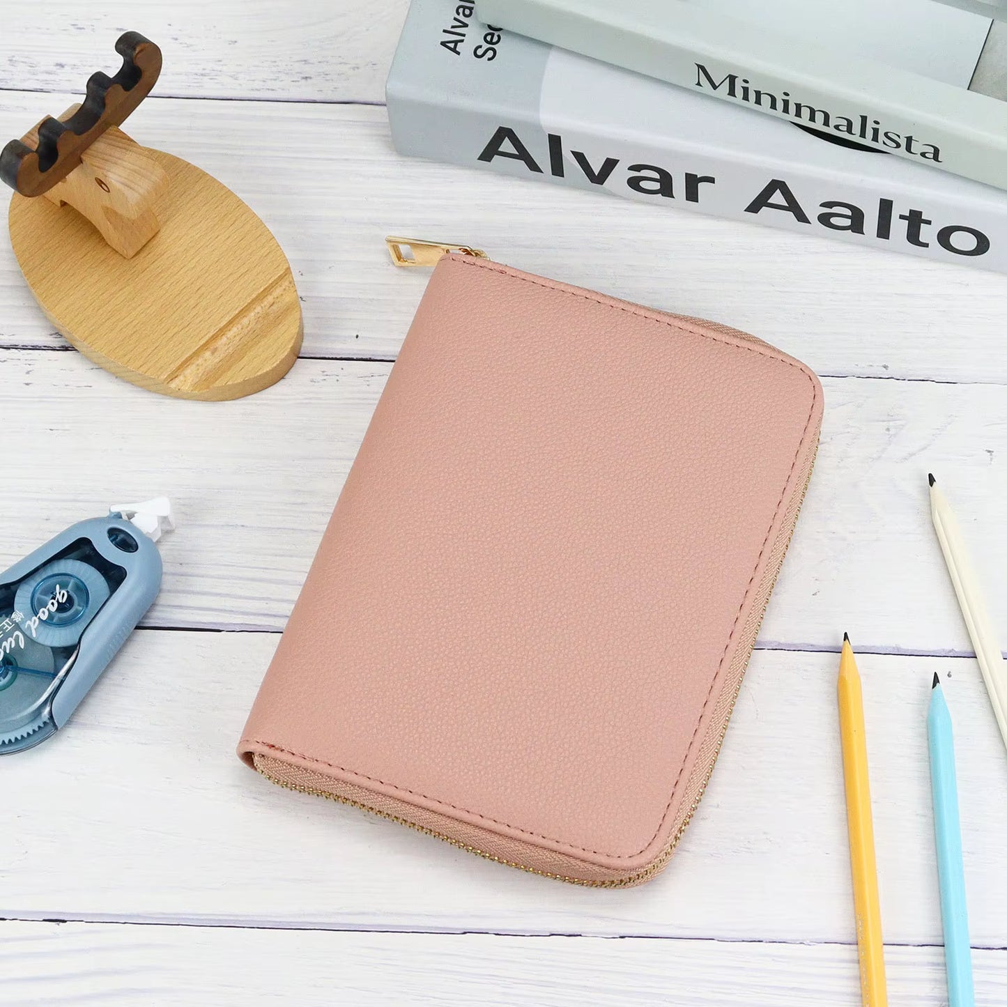 A7 Portable Zippy Leather Budget Binder | Loose-Leaf Cash Envelope Planner Cover | Compact Expense Tracker Wallet Organizer