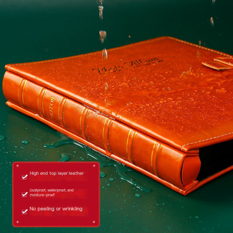 Large Capacity Leather Photo Album Family Memory Book Baby Growth Keepsake