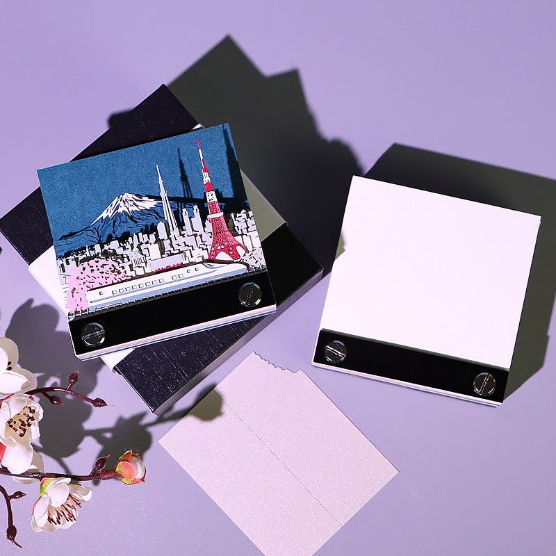 Mount Fuji 3D Memo Pad | Japan Scenic Paper Sculpture Sticky Notes Gift & Souvenir
