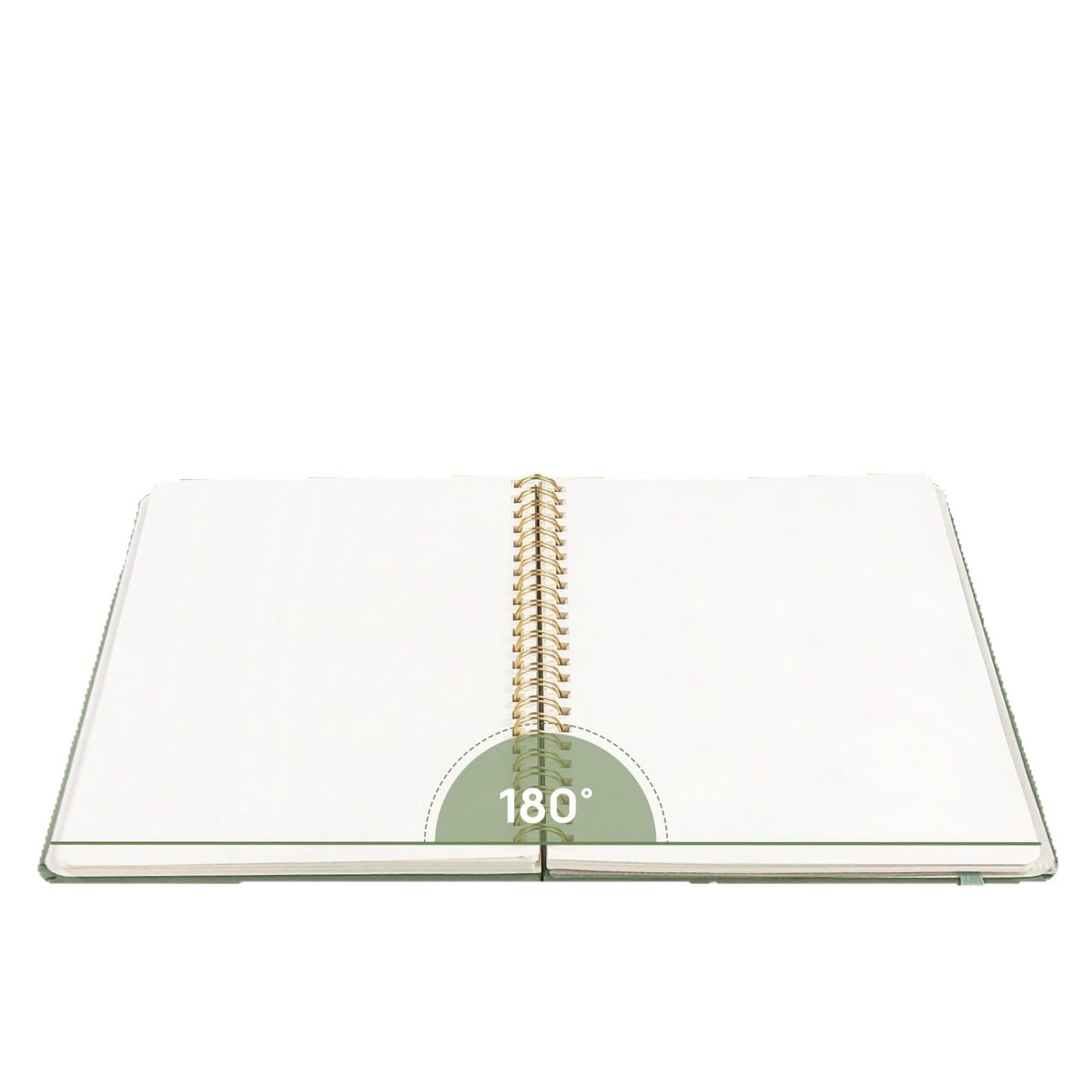 Aesthetic 6x8 Inch Spiral Notebook | 140 Pages Thick Lined Journal with Elastic Band & Pocket