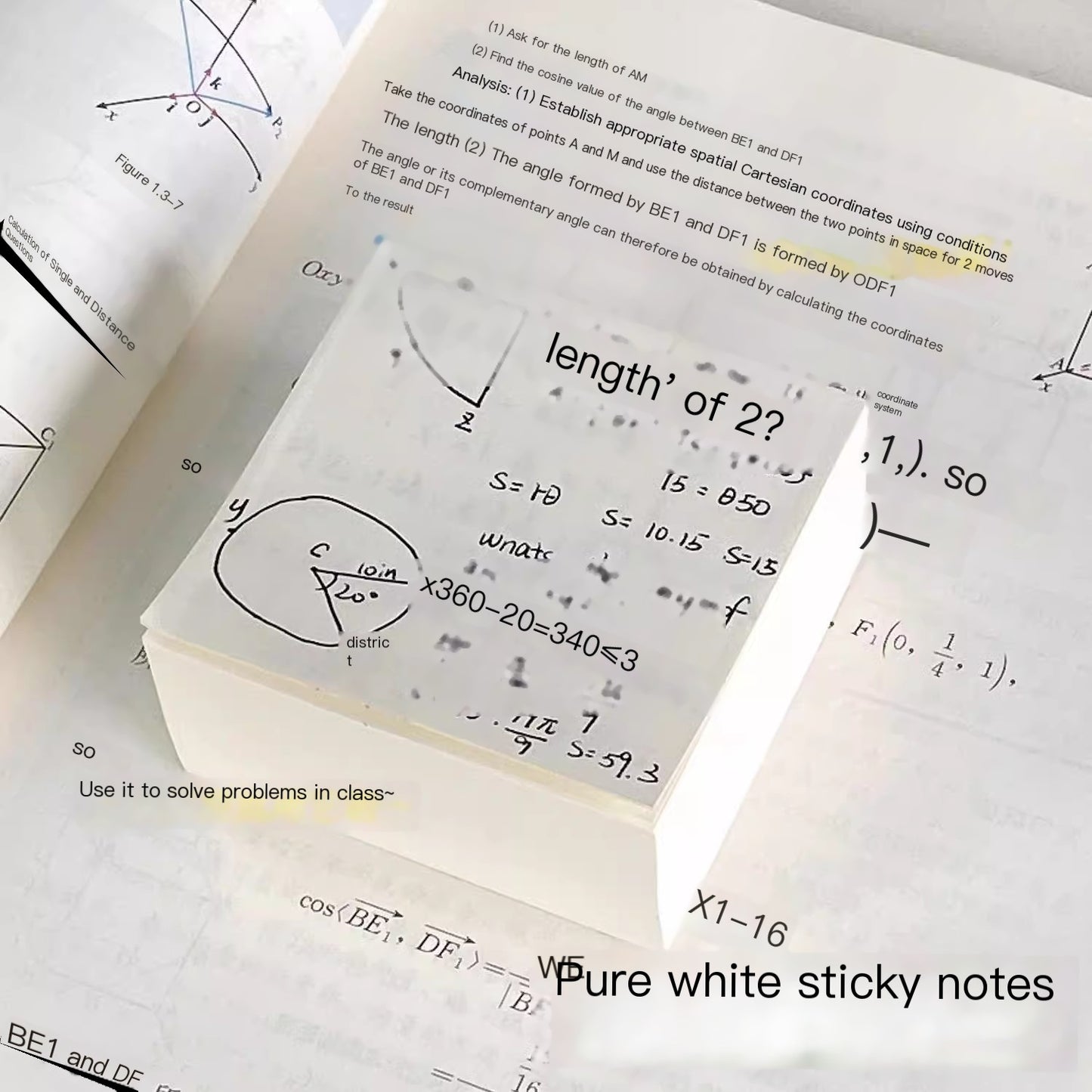 INS Толстый блок для заметок | Разрывной пустой блокнот на 400 листов для учебы и офиса