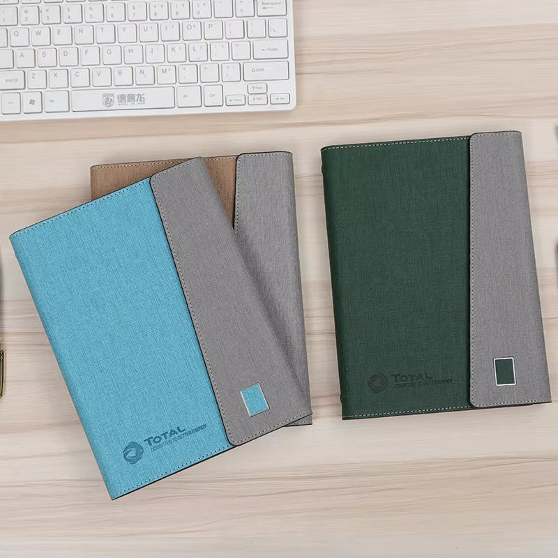 Custom PU Leather A5 Loose-Leaf Notebook | Hardcover Refillable Journal | Custom Logo & Gift Box Available