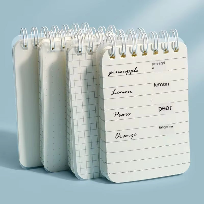 Mini A7 Üst Spiral Defter Cep Bobin Kitap PP Kapak Çocuklar Öğrenciler için Taşınabilir Not Defteri Okul Ofis