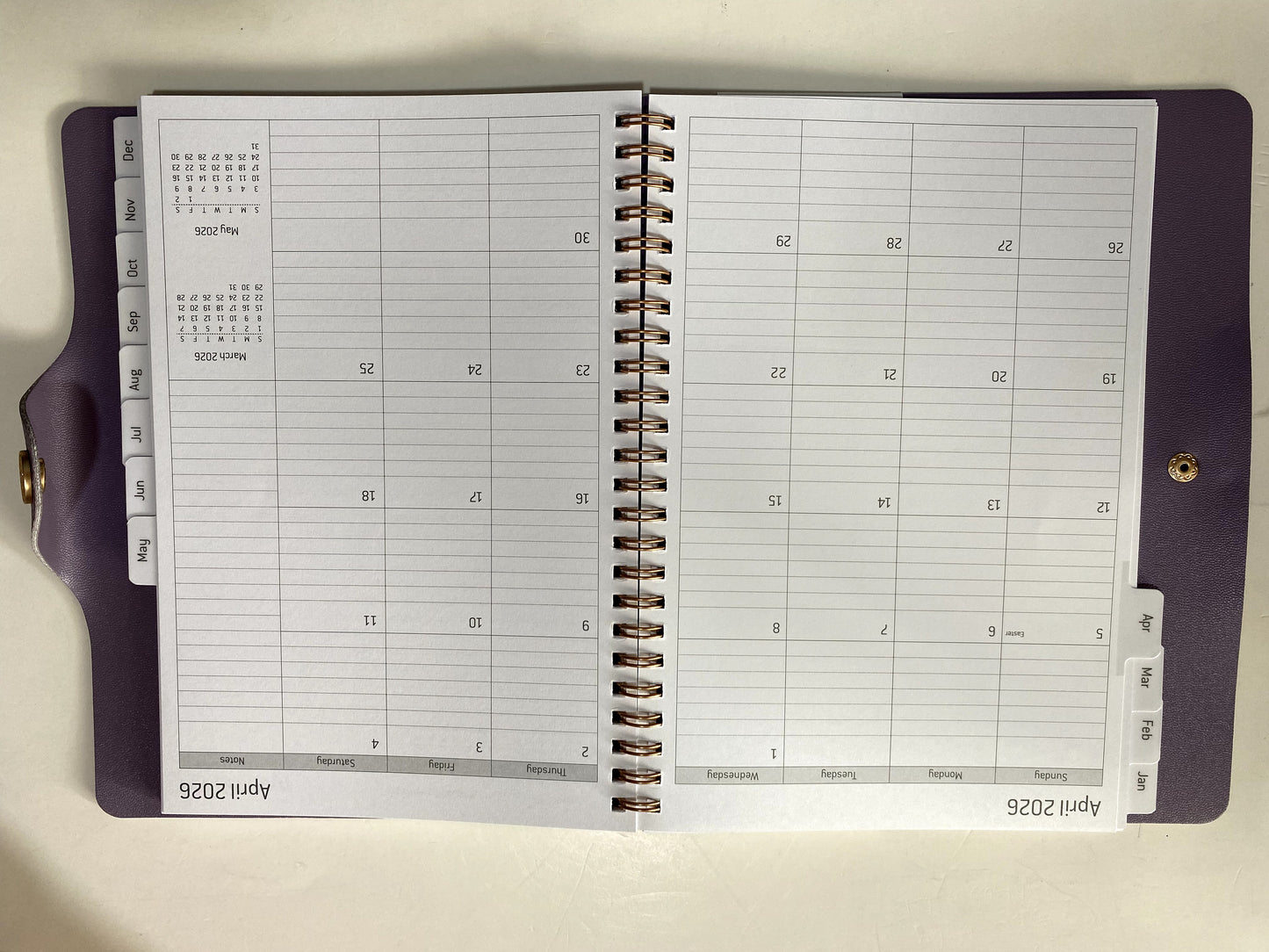 A5 PU Leather Planner with Tabs | Weekly & Monthly Organizer for Business and Study