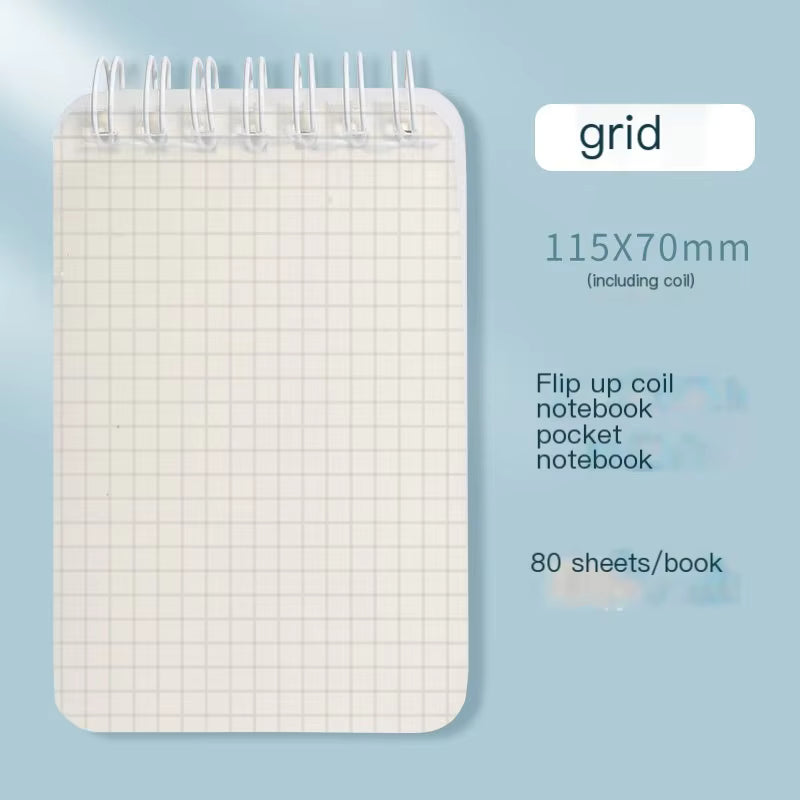 Mini A7 Üst Spiral Defter Cep Bobin Kitap PP Kapak Çocuklar Öğrenciler için Taşınabilir Not Defteri Okul Ofis