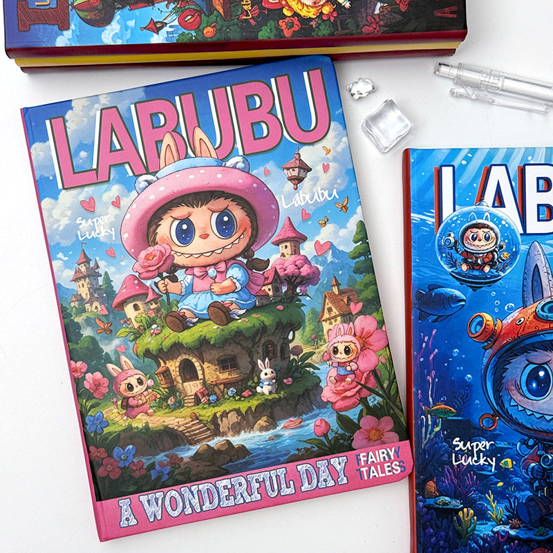 Nuovo taccuino Labubu A5 | Diario anime spesso, diario foderato di cartoni animati creativi e carini, per studenti, ufficio e collezionisti