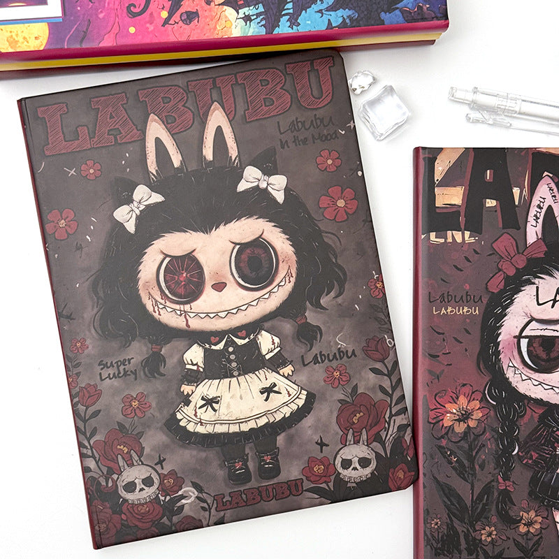 Nuovo taccuino Labubu A5 | Diario anime spesso, diario foderato di cartoni animati creativi e carini, per studenti, ufficio e collezionisti