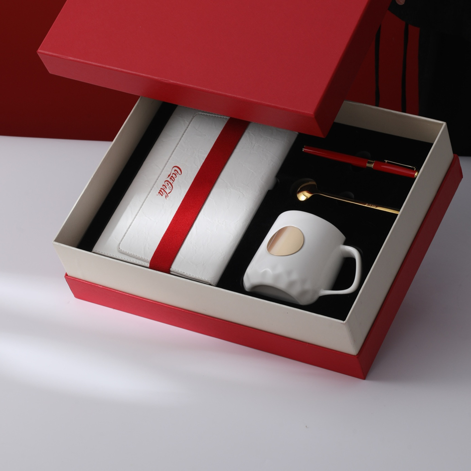 Custom Business Gift Set | Notebook Pen and Ceramic Mug Combination for Corporate and Promotional Gifts