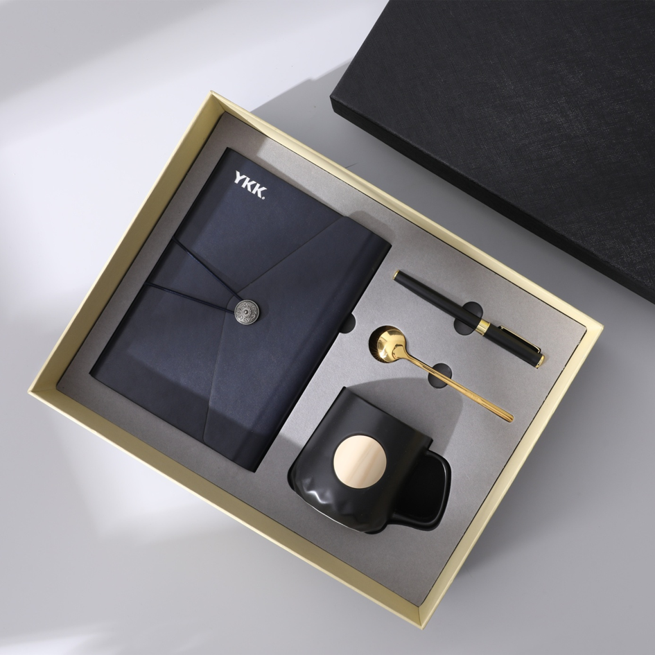 Custom Business Gift Set | Notebook Pen and Ceramic Mug Combination for Corporate and Promotional Gifts
