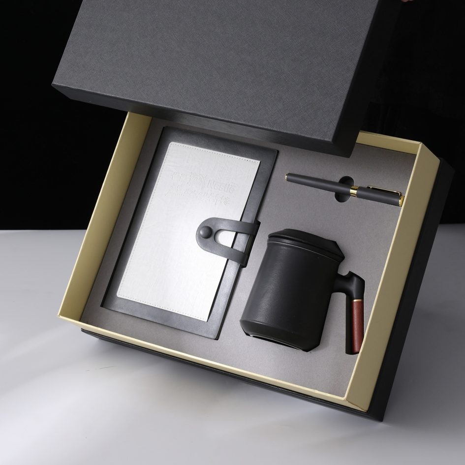 Custom Business Gift Set | Notebook Pen and Ceramic Mug Combination for Corporate and Promotional Gifts