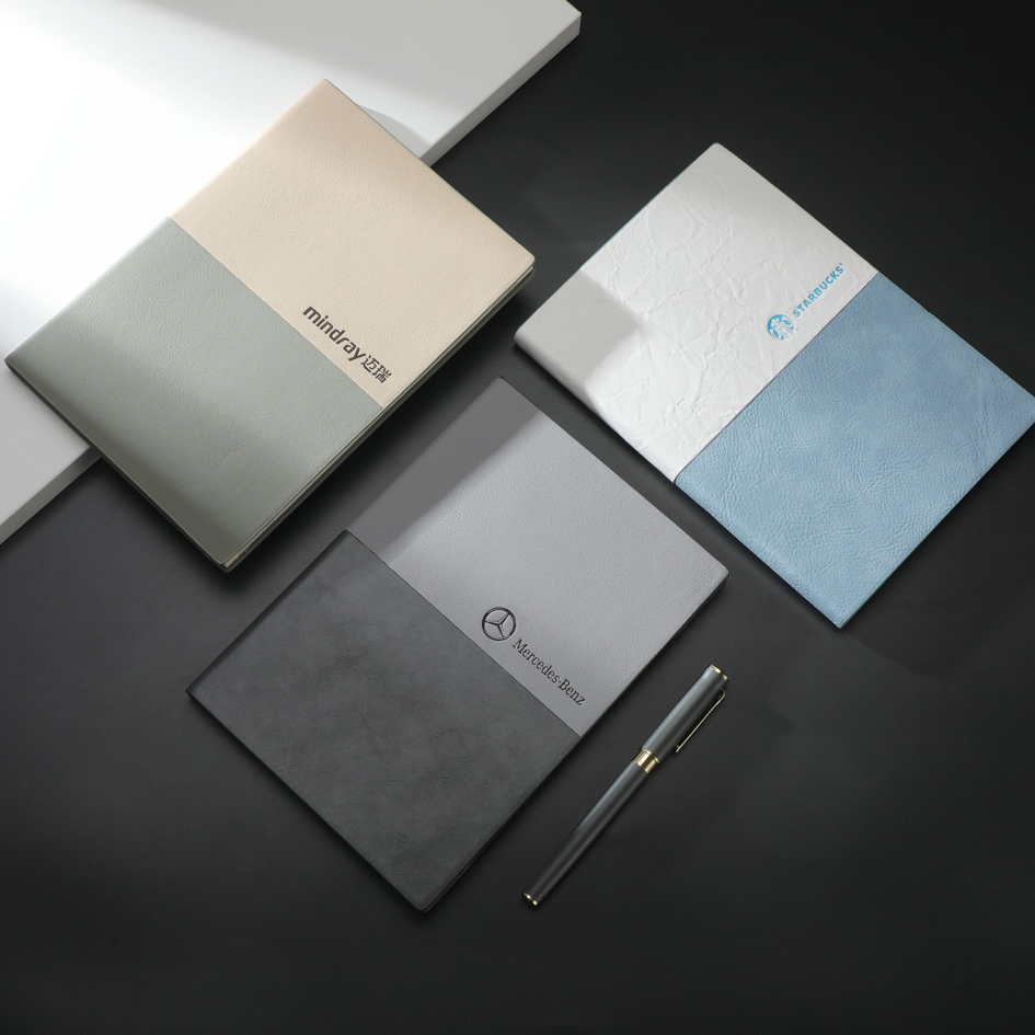 Custom PU Leather Notebook | Personalized Business Journal with Company Logo for Corporate Gifts and Office Use