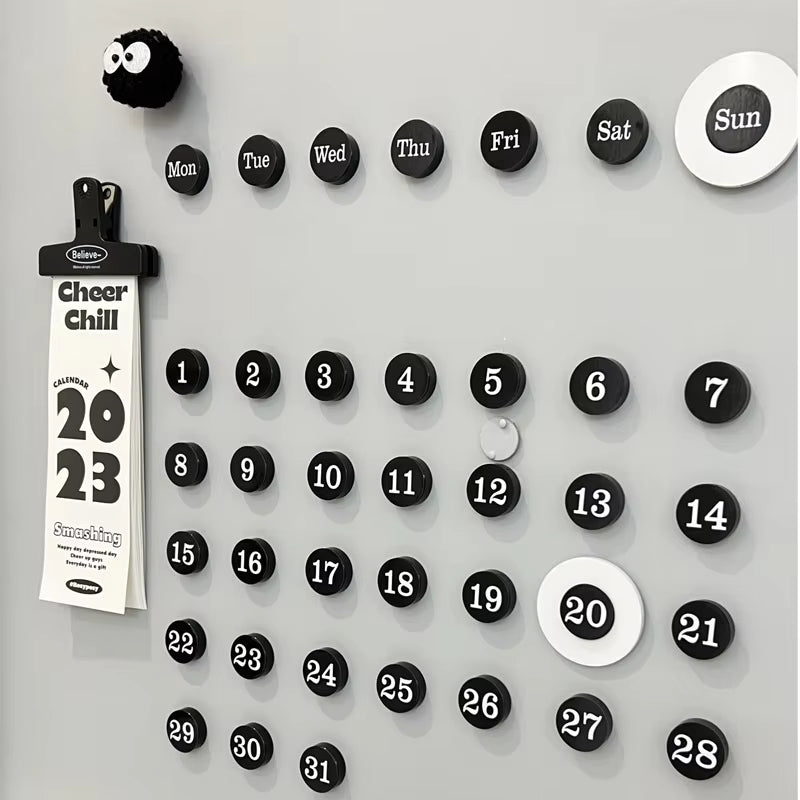 DIY Manyetik Vintage Sürekli Takvim – Giriş Kapısı, Duvar ve Masa için Yaratıcı Buzdolabı Mıknatısı Planlayıcısı