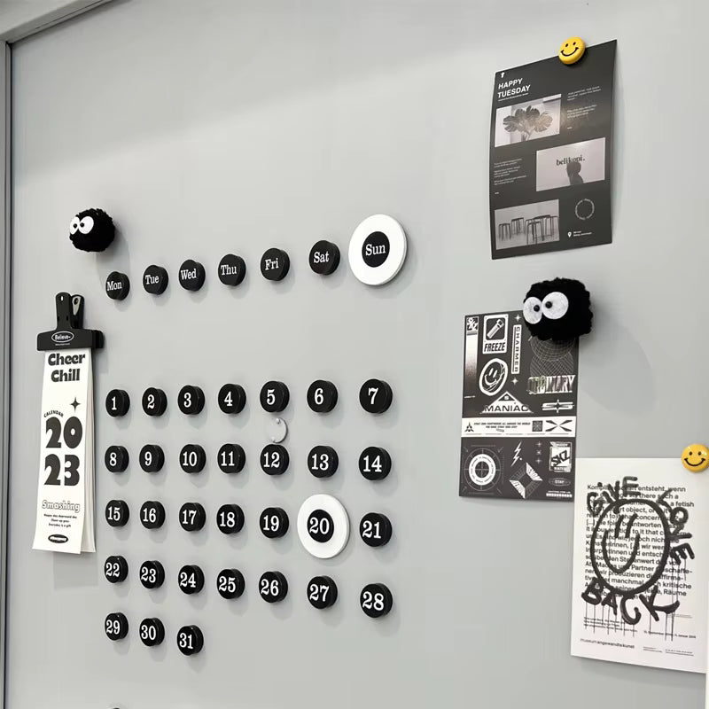 DIY Manyetik Vintage Sürekli Takvim – Giriş Kapısı, Duvar ve Masa için Yaratıcı Buzdolabı Mıknatısı Planlayıcısı