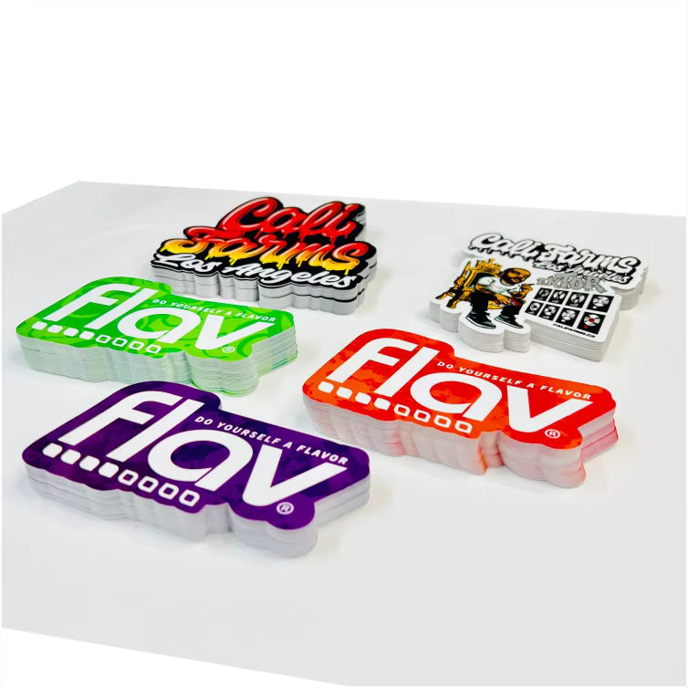 Etichetta adesiva in PVC personalizzata per piccoli lotti – Adesivo per notebook a forma di logo a colori trasparente con adesivo a specchio e piastra in rame